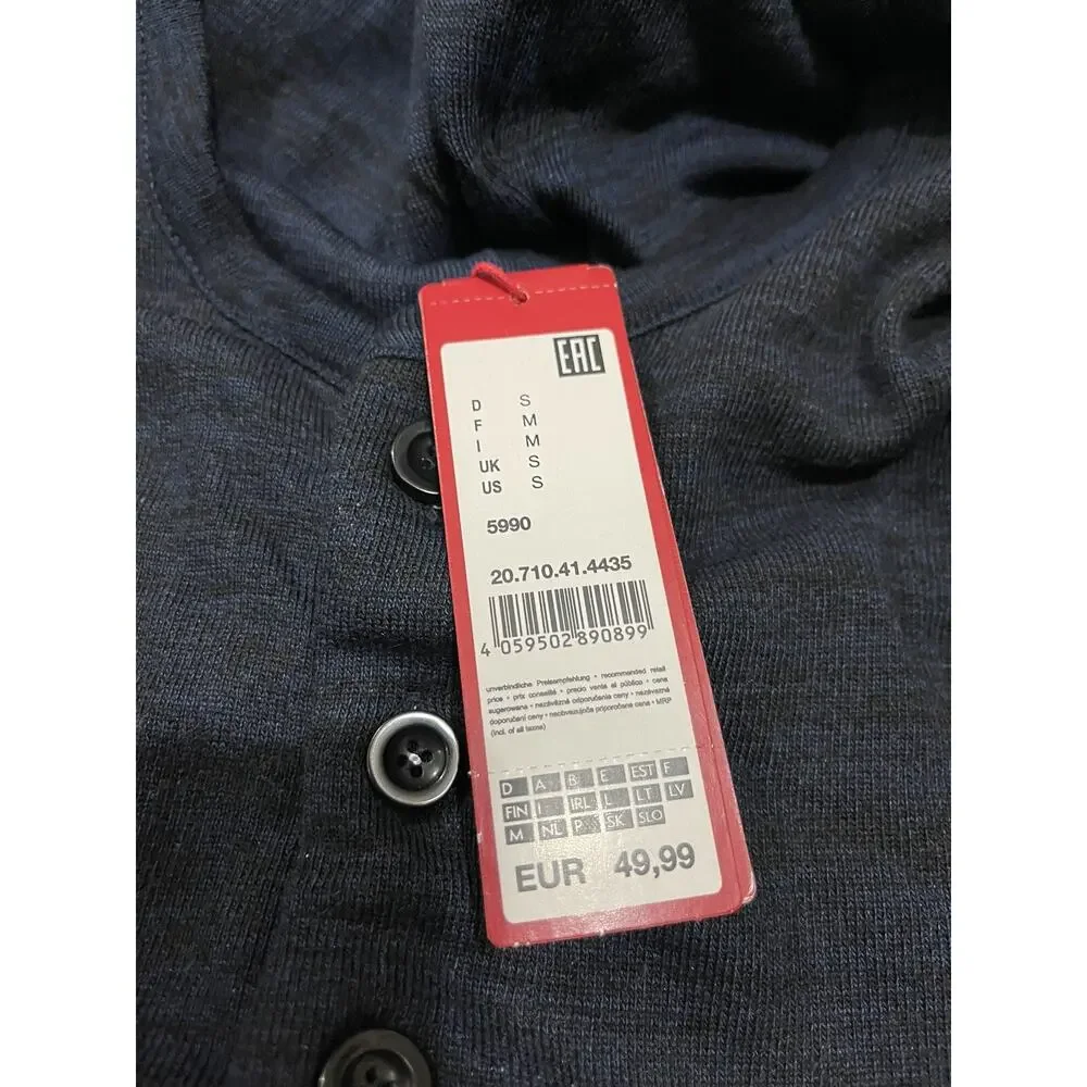 S.Oliver Hoodie Mens Small Sweater Pullover Blue Future Is Now Navy N154